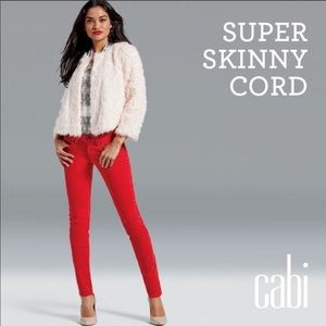 CAbi skinny red cords size 2